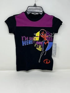 Disney The Incredibles Girl’s Glitter Tee Shirt Top Size XXS 2-3 Years - Picture 1 of 15