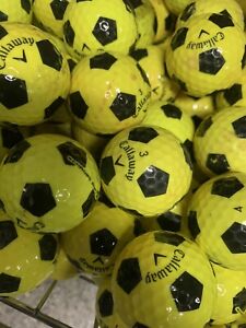 15 Used callaway chrome soft truvis golf balls yellow 2A-3A.