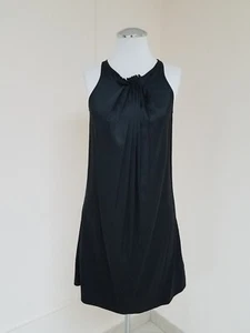 $378. Black Dress ELIJAH BRAND Black Silk Sleeveless A line Sz. XS - Picture 1 of 9