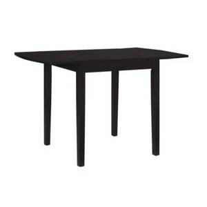 Linon Home Decor Drop Leaf Table 48" Square Rectangle Seats 4 Capacity Black - Picture 1 of 8