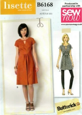 Butterick Sewing Pattern 6168 Lisette Tunic & Dress Pleat Bodice Size 6 - 22 New - Image 1 of 4