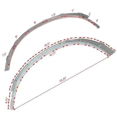 Juego de protectores de rueda arco acampanado guardabarros interior exterior Suzuki Samurai SJ410 SJ413 Foto 1 de 4