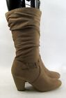 New City Classified  Brown  3"High Block Heel Round Toe Boots Women Size 7.5