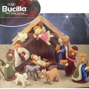 Bucilla Felt NATIVITY SET Kit 85263 Applique Creshe Christmas Jesus New Sealed - Picture 1 of 9