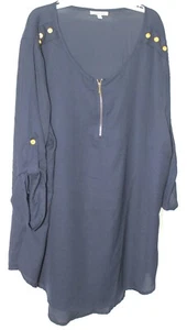 Mileage LAdie's NAvy blue blouseSize 2X - Picture 1 of 4