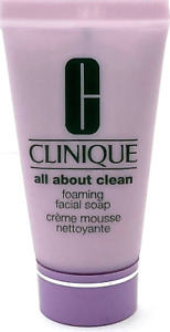 CLINIQUE ALL ABOUT CLEAN FOAMING FACIAL SOAP 1.0 Oz / 30 ml TRAVEL SIZE!!!