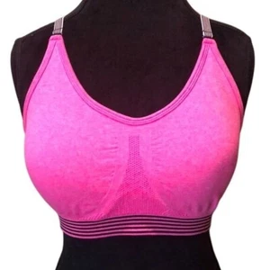 NWT Women’s Danskin Sports Bra Pink Racerback Adjustable Straps Size L - Picture 1 of 3