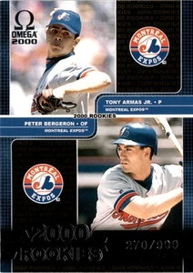 2000 Pacific Omega #192 Tony Armas Jr. / Peter Bergeron #/999 Montreal Expos - Picture 1 of 2