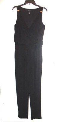 БЕЛЫЙ ДОМ черный рынок черный искусственного надежном карманы без рукавов комбинезон 10 поли - Изображение 1 из 4