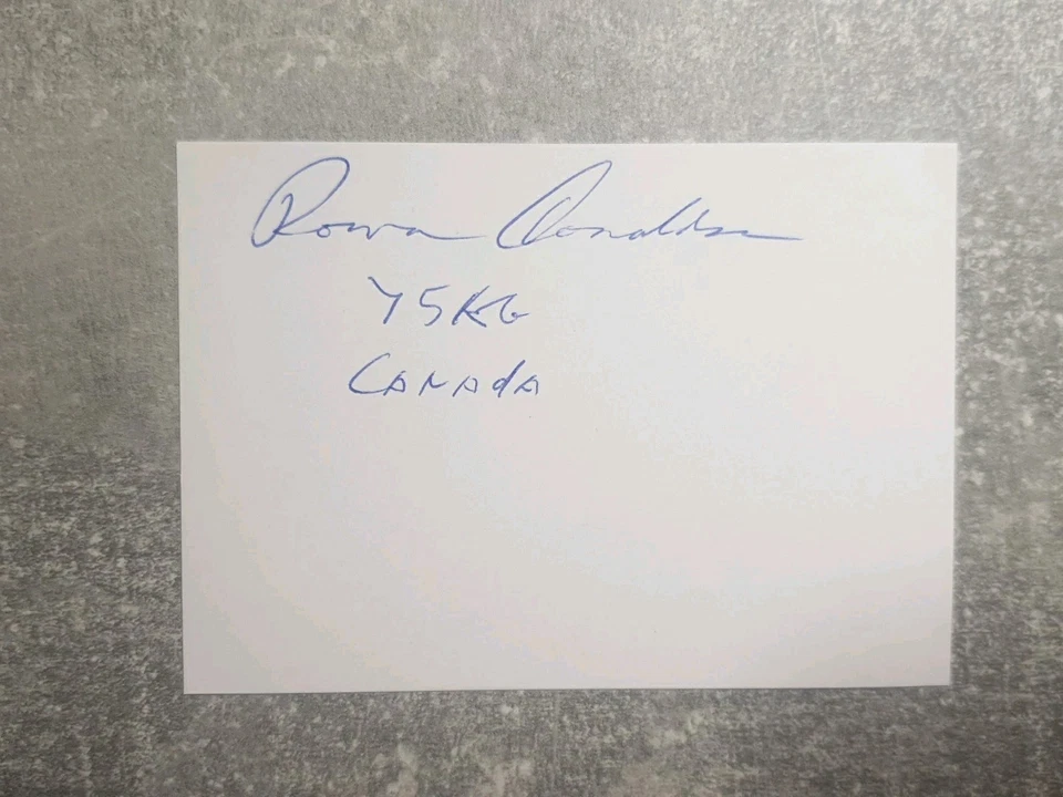 KK m.Orig.AG Rowan Donaldson CAN Boxen 1.Commonwealth-Games 94 - 75kg Rarität! - Bild 1 von 1