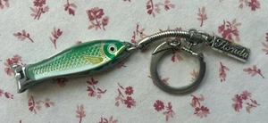 Vintage Fish-Shaped Fishing Line Cutter Florida Kitschy Key Chain Souvenir - Picture 1 of 4