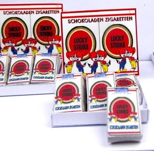 *~ * Display  mit 6 Päckchen Schokoladen Zigaretten 3, Handarbeit in 1 : 12 *~* - Bild 1 von 2