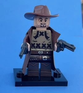 NUEVO Lego Vaquero Sheriff con Gabardina Personalizada Revólveres Bandido Ala Ancha Sombrero - Imagen 1 de 3