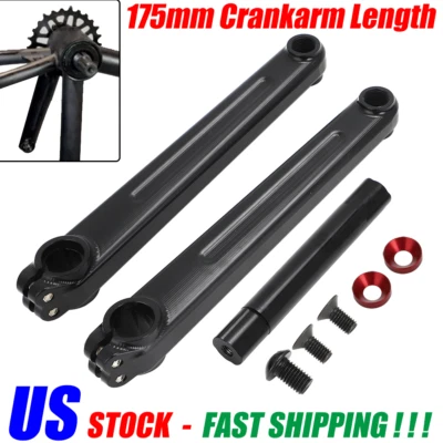ZLYTOMORCYAL US Cranks For BMX Crank Arms BMX 3-piece Cranks 175 mm Aluminum Old School Arms