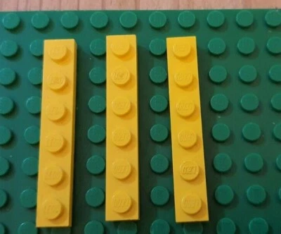 LEGO 3666 Placa 1 x 6 Amarillo x 3 Piezas #3666 Foto 1 de 2