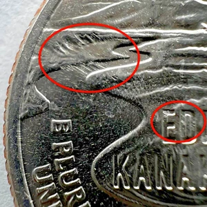2023 P Edith Kanaka'ole Mint Error Feeder Finger Scrape Planchet AWQ US 25C Coin - Picture 1 of 10