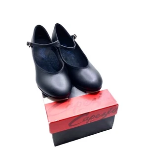 Capezio Black Jr. Footlight Character 550 Shoes Size 5 Leather Dance Theatre New - Picture 1 of 8