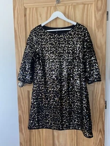 Gorgeous Papaya Black Sequin Dress Size 18 Evening Wedding Cruise Party - Picture 1 of 6