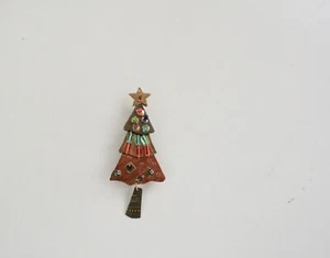 Weihnachtsbaum Charm Anhänger mit mehrfarbigen Perlen, geschichtete Metallkette - Bild 1 von 5