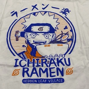 NEW Naruto Ichtraku Ramen Mens XXL White Shirt Hidden Leaf Village Shippuden 2X - Picture 1 of 4