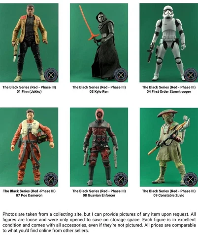 Star Wars Black Series Red Phase III 6 In Action Figures Force Awakens (LOOSE) Cover