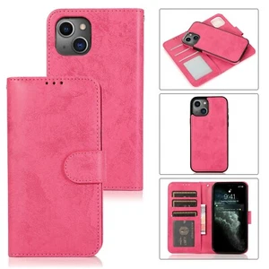 Magnetic Detachable PU Leather Flip Wallet Case For iPhone 16 Pro Max/15/14/13 - Picture 1 of 51