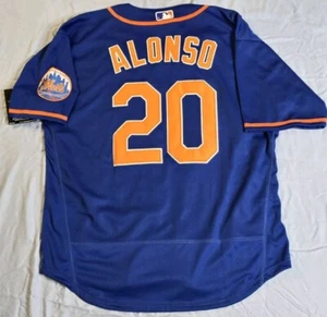 Men's New York Mets Pete Alonso #20 Royal Blue All Stitched Jersey Size 48 - Picture 1 of 8