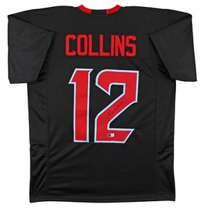 Nico Collins Authentic Signed Alternate Navy Blue Pro Style Jersey BAS Witnessed - Picture 1 of 3
