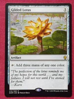 Magic The Gathering DOMINARIA GILDED LOTUS artifact card MTG - Image 1 of 2