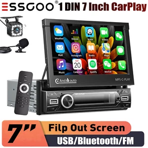 4+64G 9" Wireless CarPlay Android14 Double Din Car Radio Stereo GPS Wifi+MIC&AHD - Picture 1 of 11