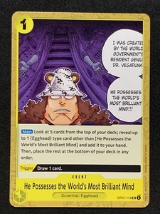 One Piece OP07-114 He Possesses the World's Most Brilliant Mind English - Picture 1 of 2