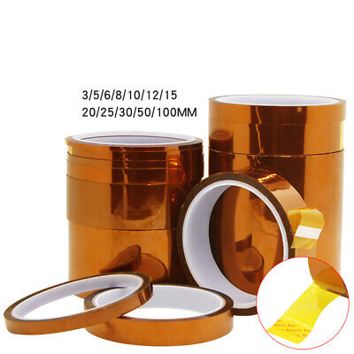 3~100mm Width 33M Kapton Tape Polyimide Adhesive Tape 0.05mm Thick Insulation • 2.27£