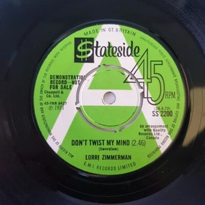 LORRI ZIMMERMAN - Don't Twist My Mind (1971 Stateside DEMO 45 Vinyl) **EX** - Picture 1 of 5