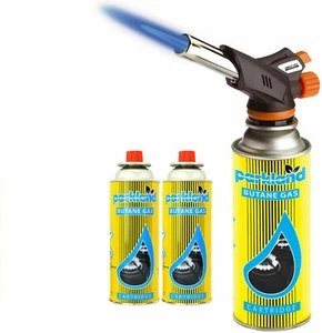 Flammenwerfer Schweißbrenner Butan Gas Lötlampe Selbstzündung Camping BBQ q - Bild 1 von 10