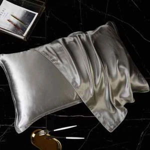 1 Pack Mulberry Silk Pillowcase Front in Pure Silk/Back in Breathable Lyocell - Picture 1 of 42