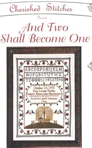 Cherished Stitches "And Two Shall Become One" Hochzeit Sampler X-Stitch Chart - Bild 1 von 1