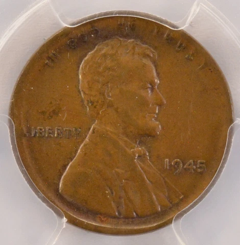 1945 1c Wheat Cent Broadstruck PCGS AU53 Cover