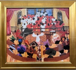 Allen Stringfellow "Ladies Day" MASSANFERTIGUNG GERAHMT schwarz Kirche Hüte Kunst NEU - Bild 1 von 3