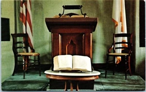 Interior View of The Little Brown Church in the Vale, Nashua, Iowa Postcard - Picture 1 of 2