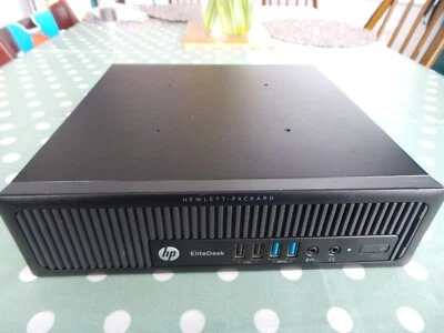 HP EliteDesk 800 G1 Mini SFF PC 3.0 Ghz Dual Core, 8GB RAM 128gb SSD c/w PSU - Image 1 of 3