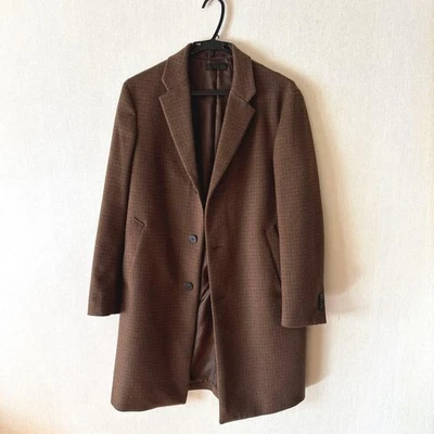 UNIQLO Wool Cashmere Chester Coat Brown M 38 15" Elegant Blend Used - Image 1 of 2