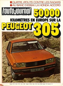 L'AUTO JOURNAL n°11/1978 50000km en PEUGEOT 305 HONDA ACCORD - Imagen 1 de 1