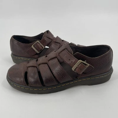 Sandalias unisex Dr. Martens Fenton Fisherman de cuero marrón - para hombre 8 - para mujer 9 Foto 1 de 4