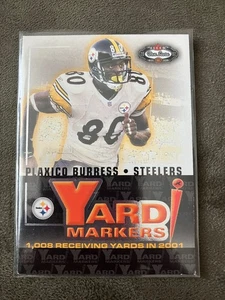 2002 Fleer Box Score Yard Markers #19 Plaxico Burress - Pittsburgh Steelers - Picture 1 of 2