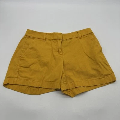 Pantalones Cortos Clásicos J.Crew Mujer Talla 2 Amarillo Bolsillo Sólido... #26952 Foto 1 de 4