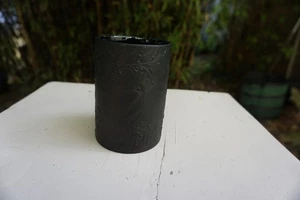 Björn Wiinblad Rosenthal Vase Schwarz H 10cm B 7 cm Glas - Bild 1 von 4