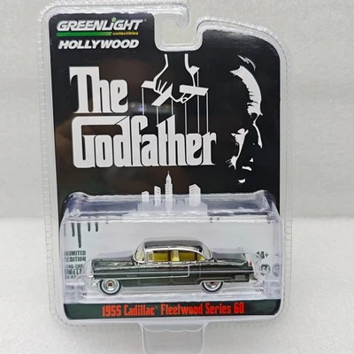 Cadillac Fleetwo Series 60 1955 Greenlight 1:64 The Godfather Chase cromo negro Foto 1 de 3