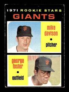 1971 Topps #276 1971 novato Mike Davison George Foster juego de relleno de baja calidad - Imagen 1 de 2