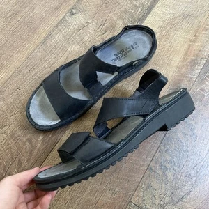 Naot | ‘Enid’ Oily Coal Nubuck Ankle Strap Sandals Women's EU Size 42 M US 11 M - Picture 1 of 16