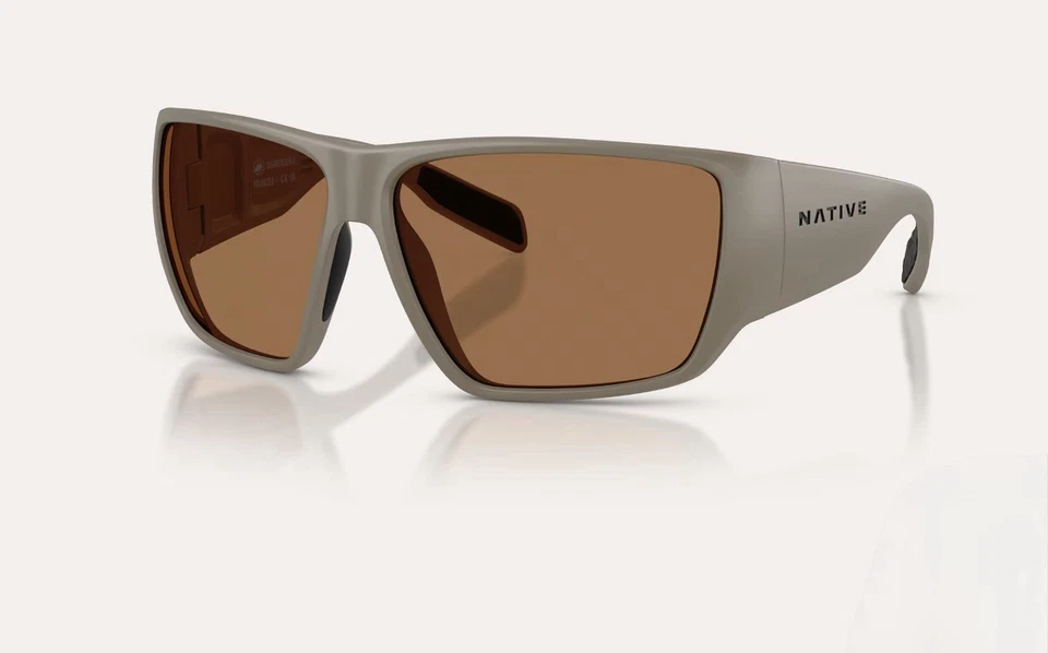 NUEVAS GAFAS DE SOL NATIVAS VIEWCASTER II MATE DESIERTO BRONCEADO MARRÓN POLARIZADAS Foto 1 de 4